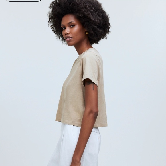 Madewell Softfade Cotton Boxy-Crop Tee - Picture 3 of 9